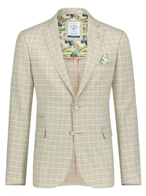 A Fish Named Fred - Sand Linen Look Check