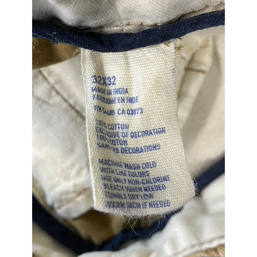 AMERICAN EAGLE OUTFITTERS Men's Khaki Relaxed-Fit Chino Pants SZ 32X32