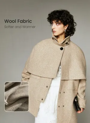Australian Woolen Coat Mid-Length Coat & Cape