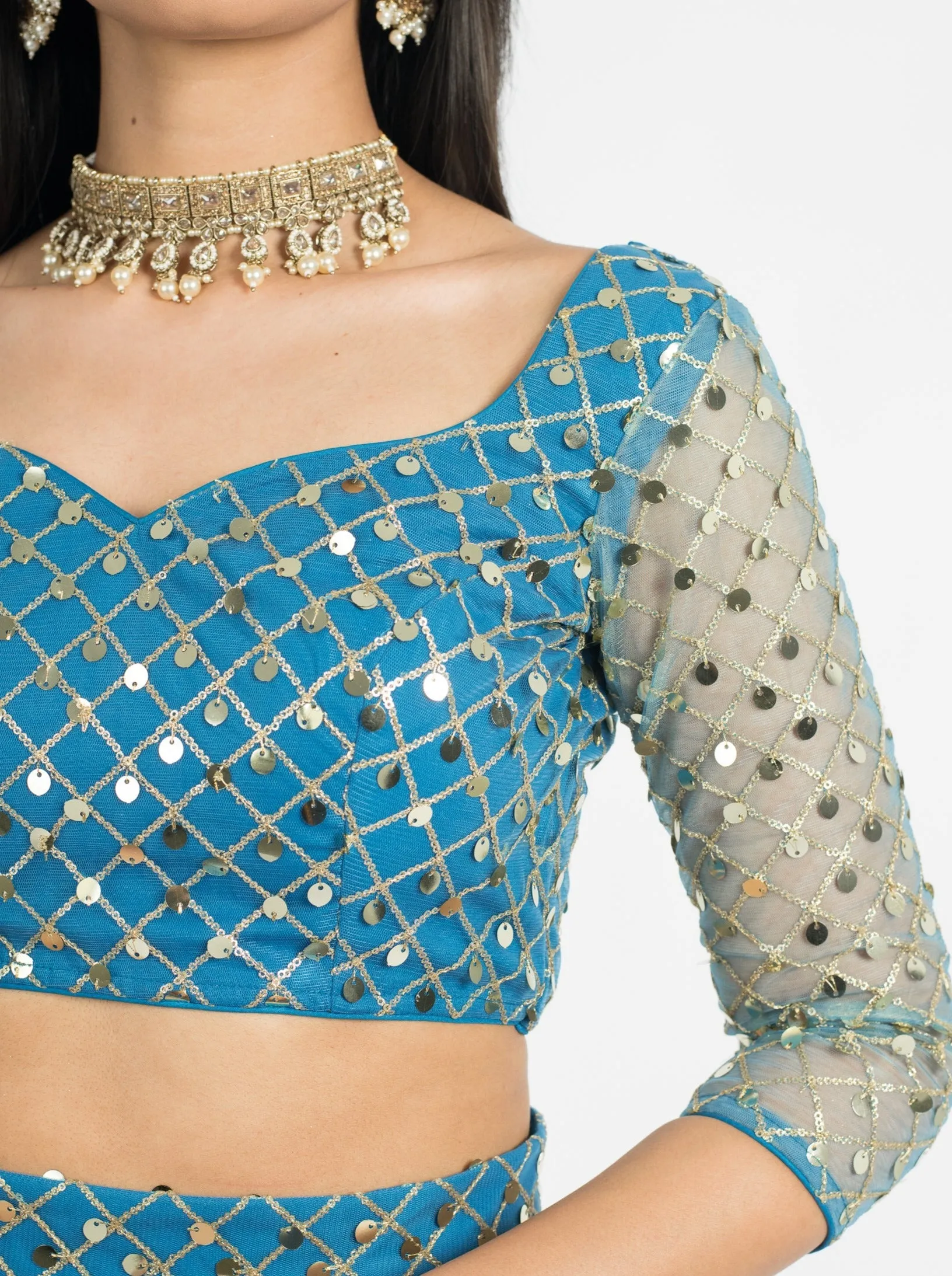 Azure Lustrous Blouse
