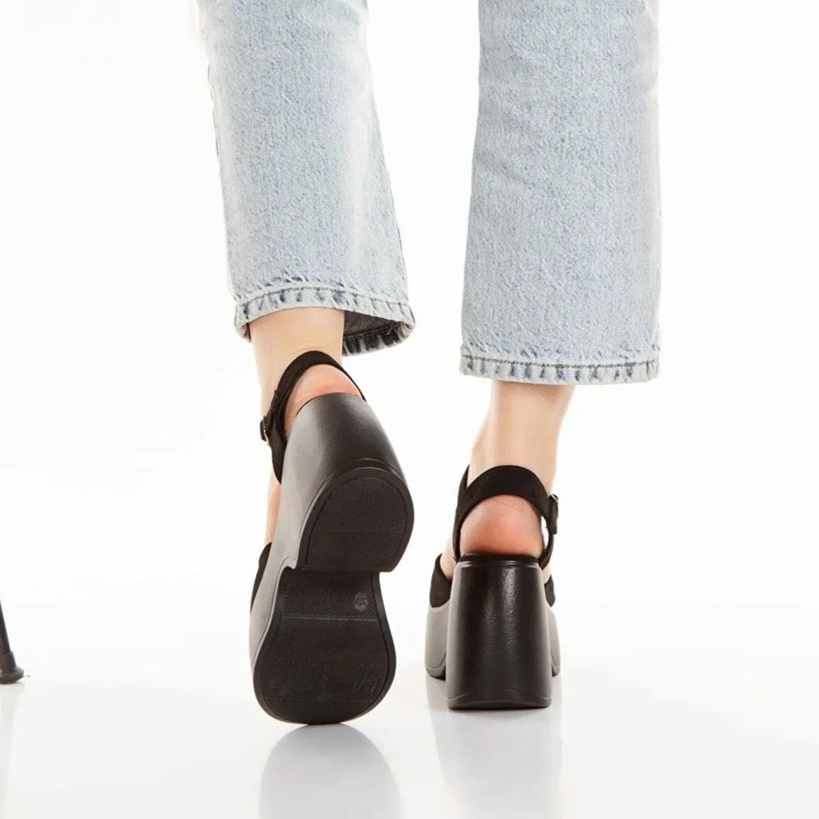 Barb - Black Suede Wedges