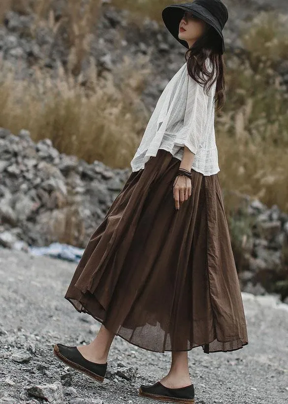 Beautiful bracelet sleeved cotton clothes Shirts white shirt summer