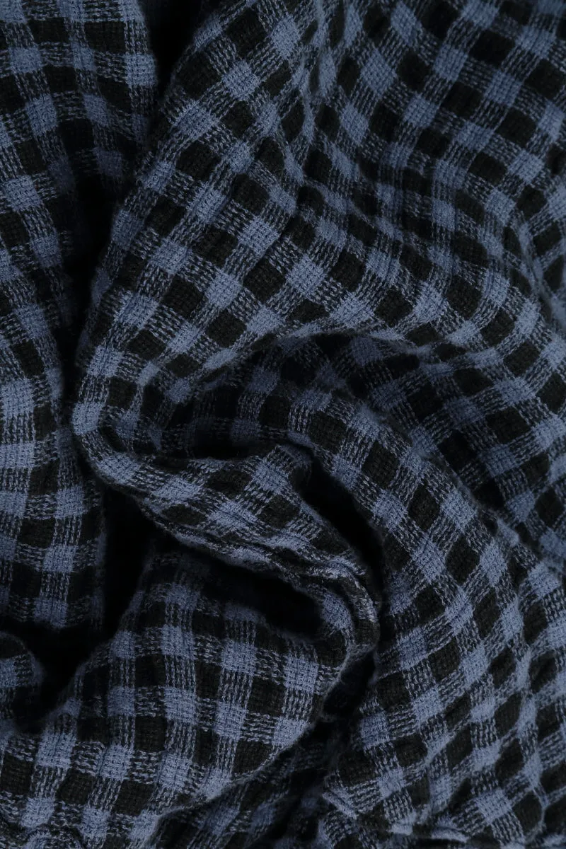 Blue Nova Check Linen Vest