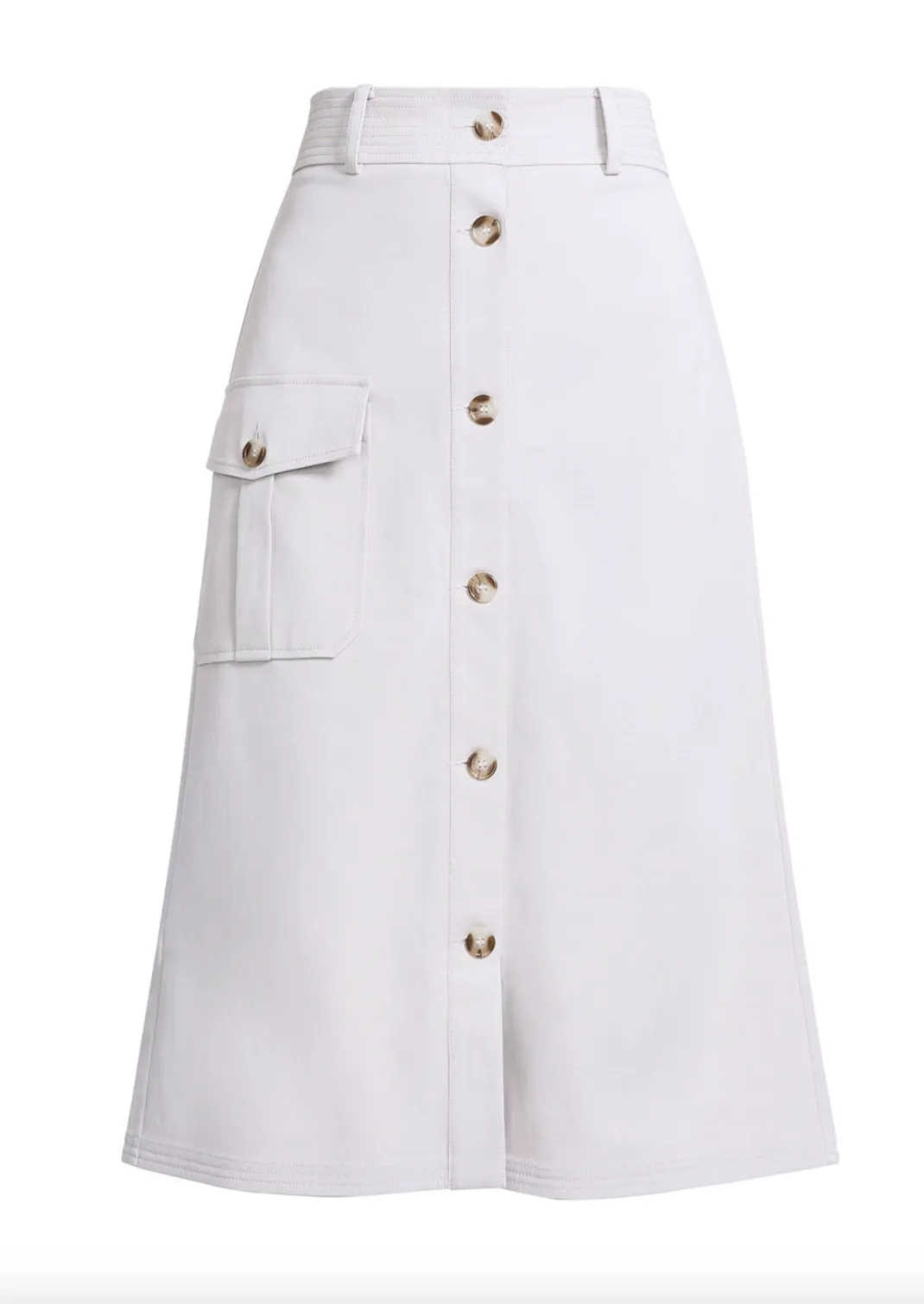 Button Front Cargo Skirt