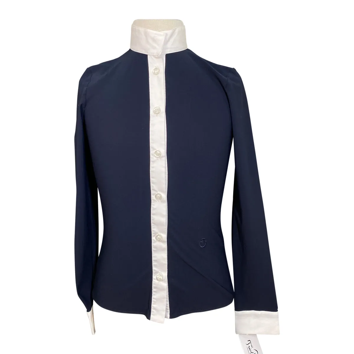 Cavalleria Toscana Long Sleeve Competition Shirt in Navy - Children's Medium