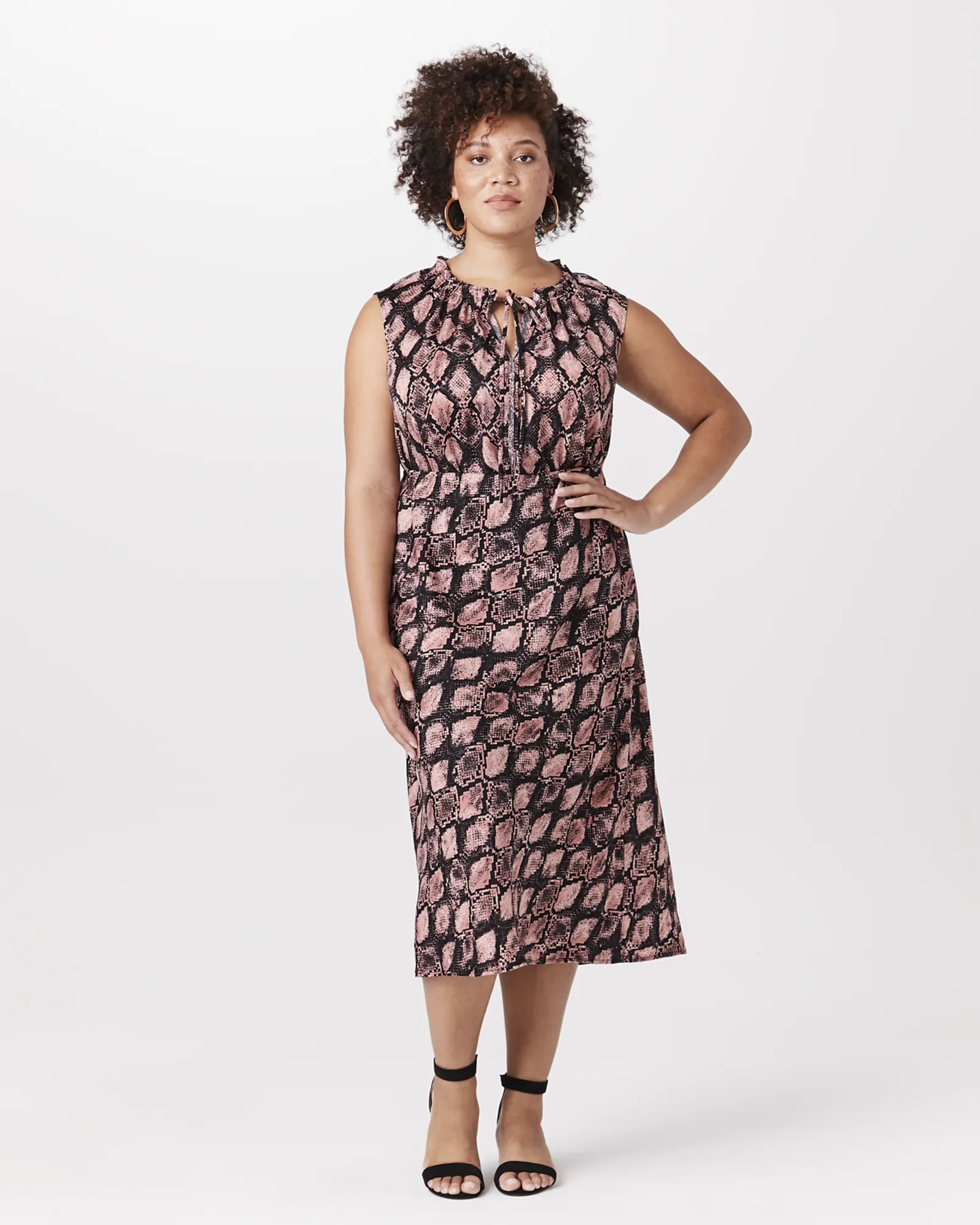 Celeste Midi Skirt | Mauve / Black