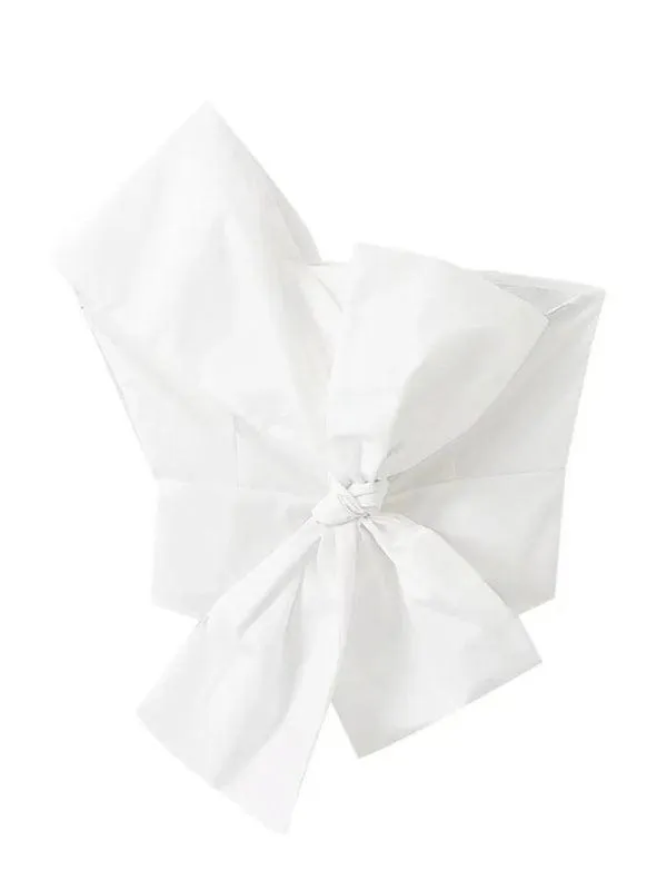 Chic Bow-Accented Draped Top for Women