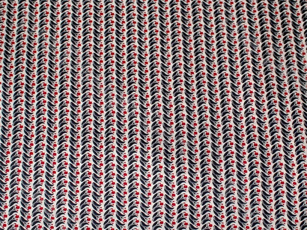 Crimson Red Lantana Floral Design Pure Cotton Fabric