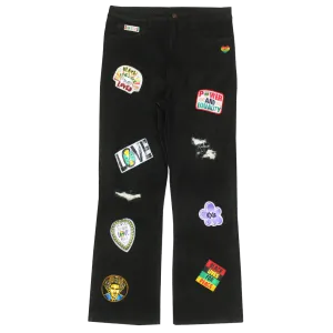 Cross Colours Empowerment Patches Relaxed Fit Jeans - Black