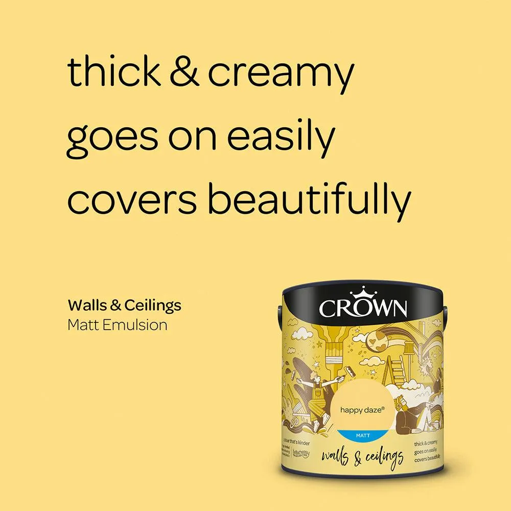 Crown Walls & Ceilings Matt Emulsion Paint | Happy Daze