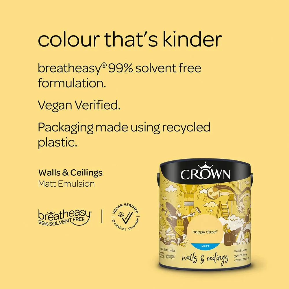Crown Walls & Ceilings Matt Emulsion Paint | Happy Daze