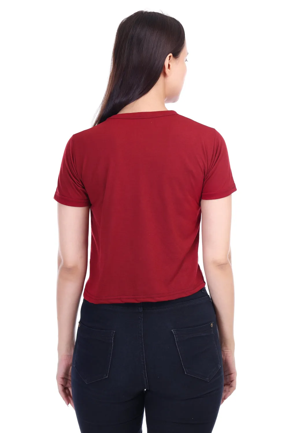 DK FASHION Women's  Women Solid Round Neck Pure Cotton butterfly Print T-Shirt