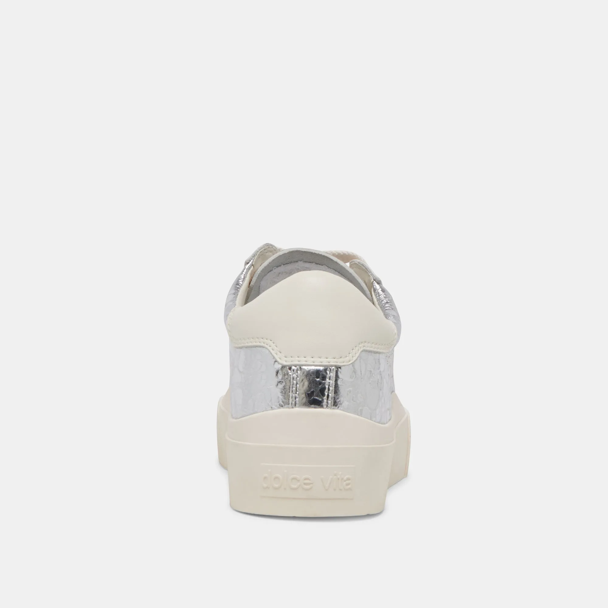 Dolce Vita Zayn 360 Sneakers in Silver Distressed Leather