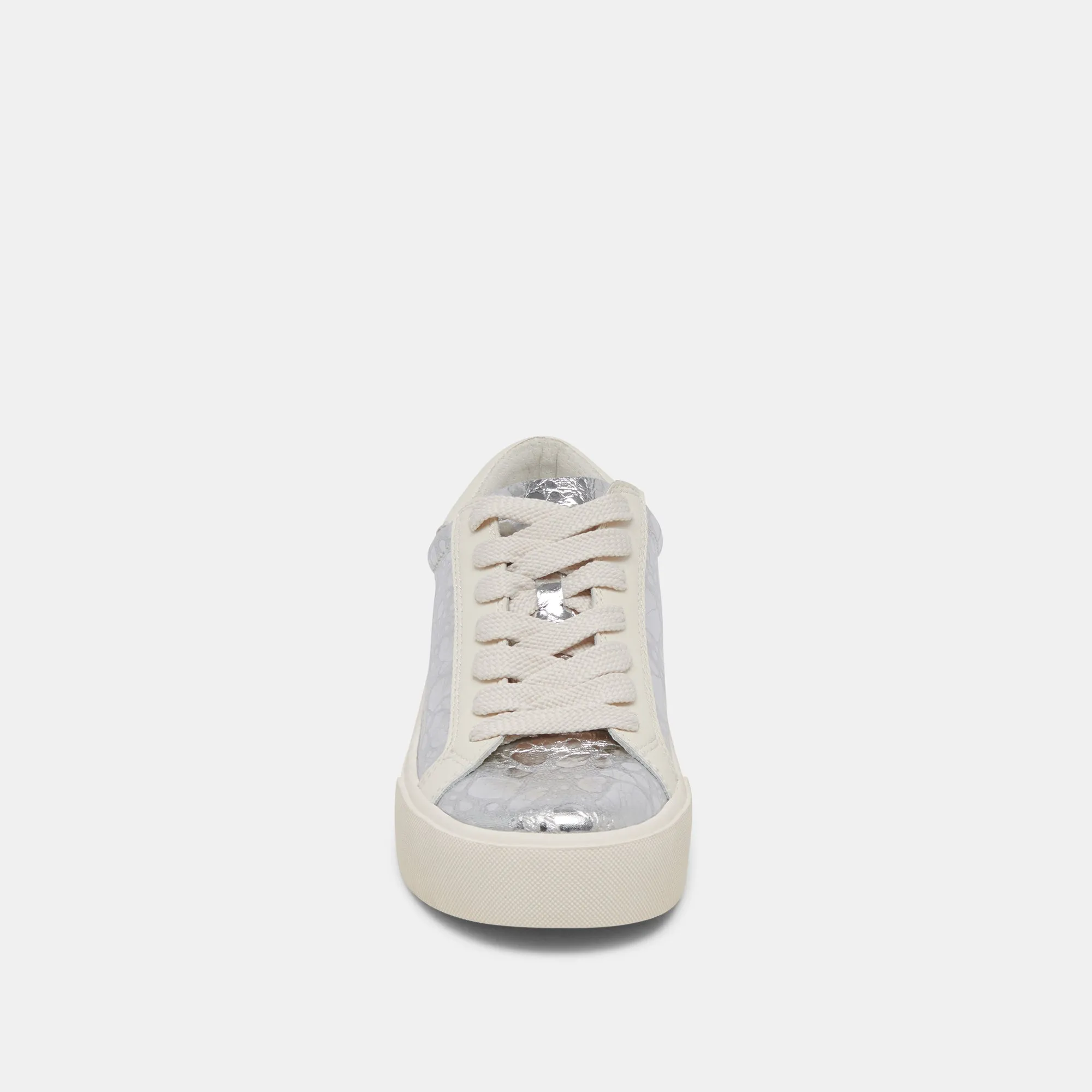 Dolce Vita Zayn 360 Sneakers in Silver Distressed Leather