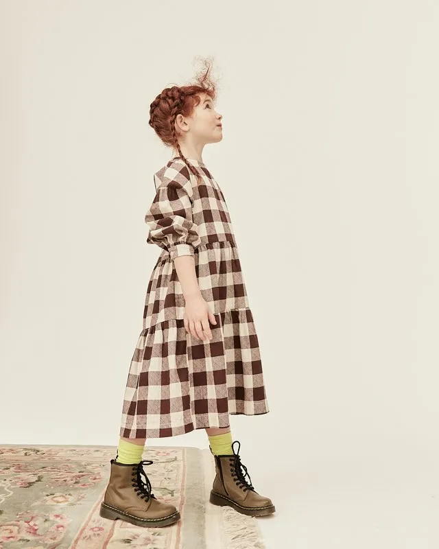 Dress Forever Marron Gingham