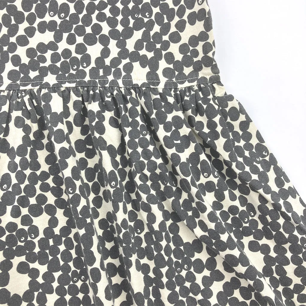 Dress Gather Spotted Charcoal