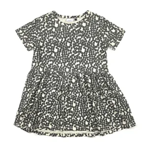 Dress Gather Spotted Charcoal