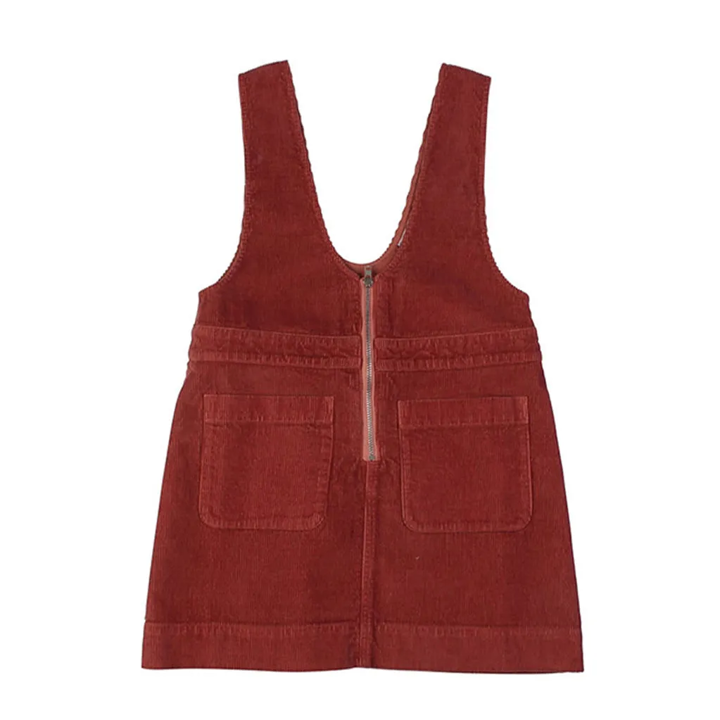 Dress Pinafore Aline Deep Pink