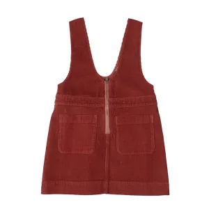 Dress Pinafore Aline Deep Pink