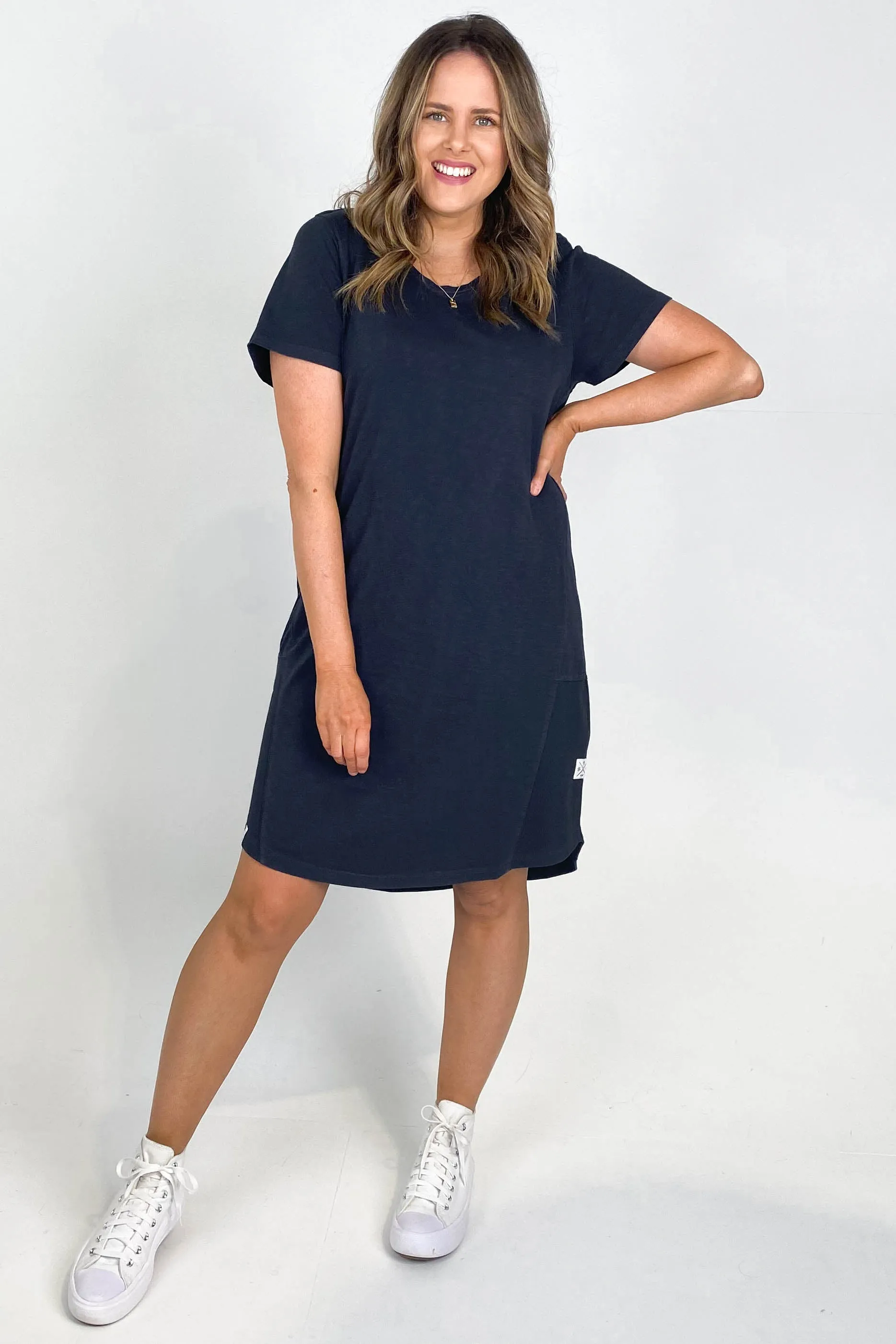 Elm Easy Livin Dress Navy
