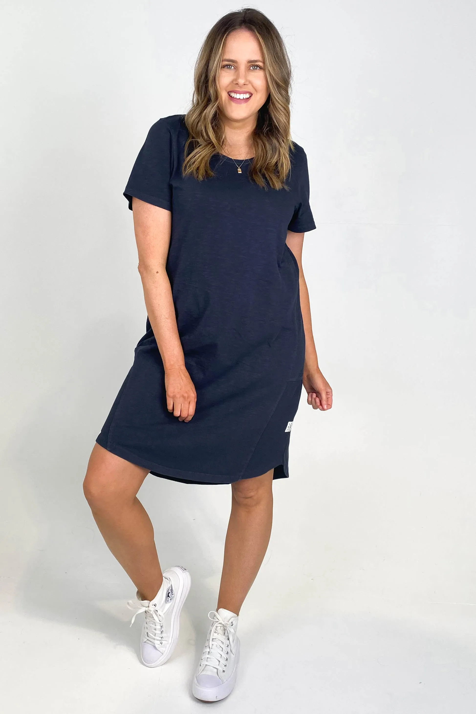 Elm Easy Livin Dress Navy
