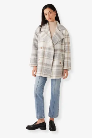 Esmaee - Lincoln Coat -  Grey Check