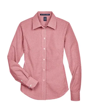 *Final Sale* Ladies' Gingham Check Shirt - Red