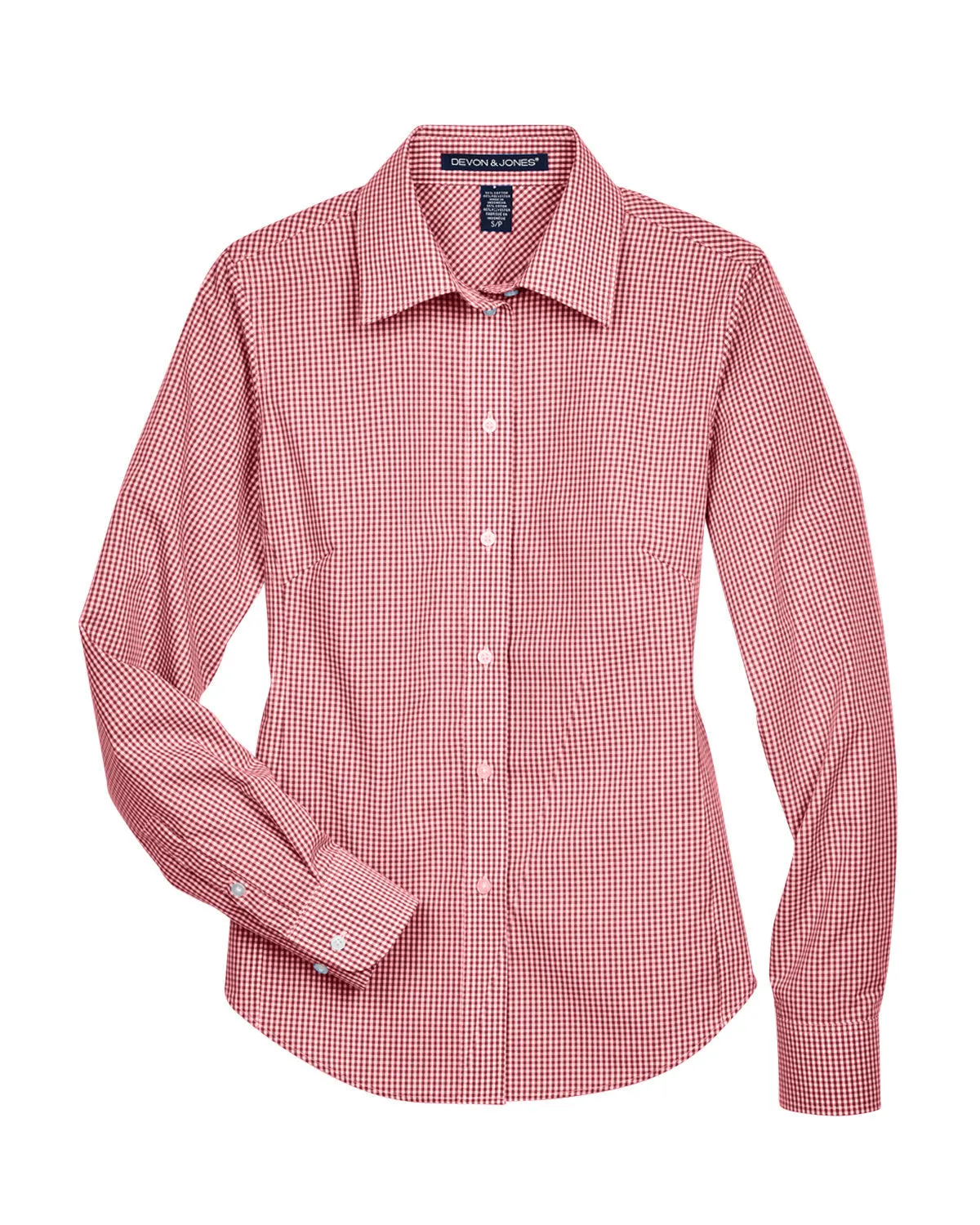 *Final Sale* Ladies' Gingham Check Shirt - Red