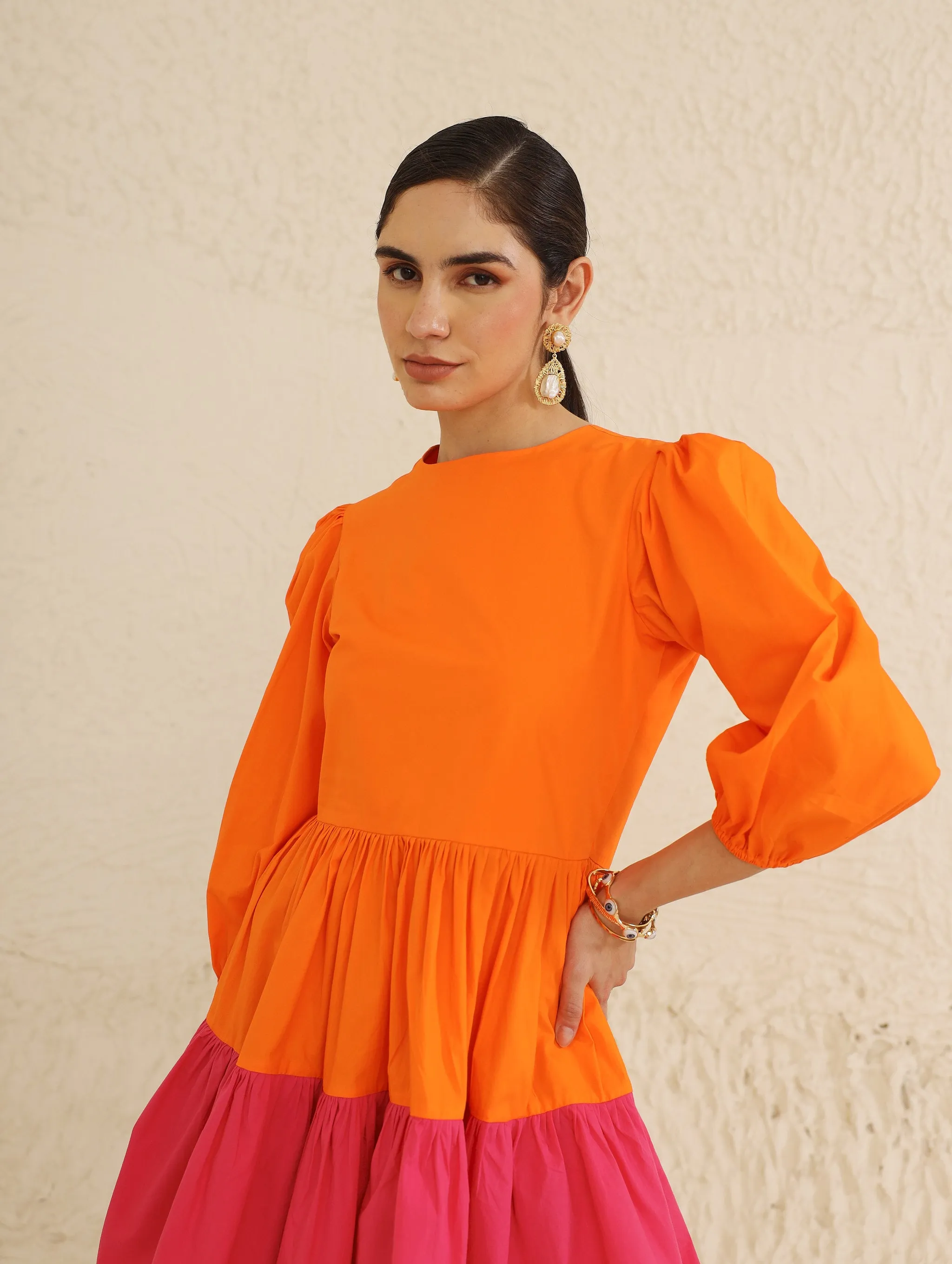 Flair Dress (Orange)