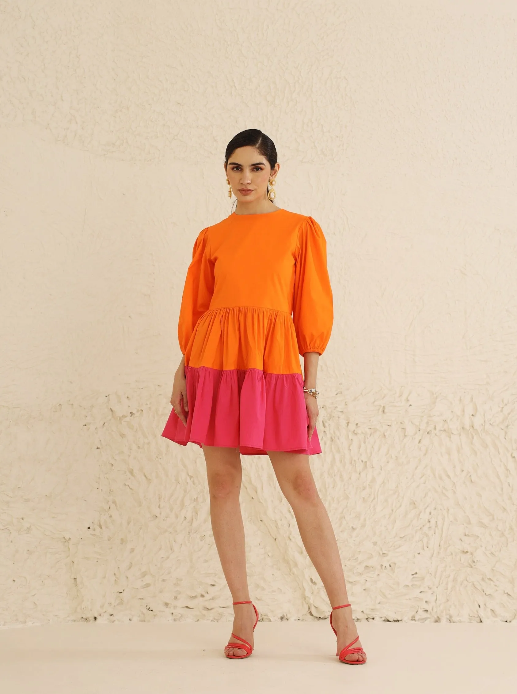 Flair Dress (Orange)