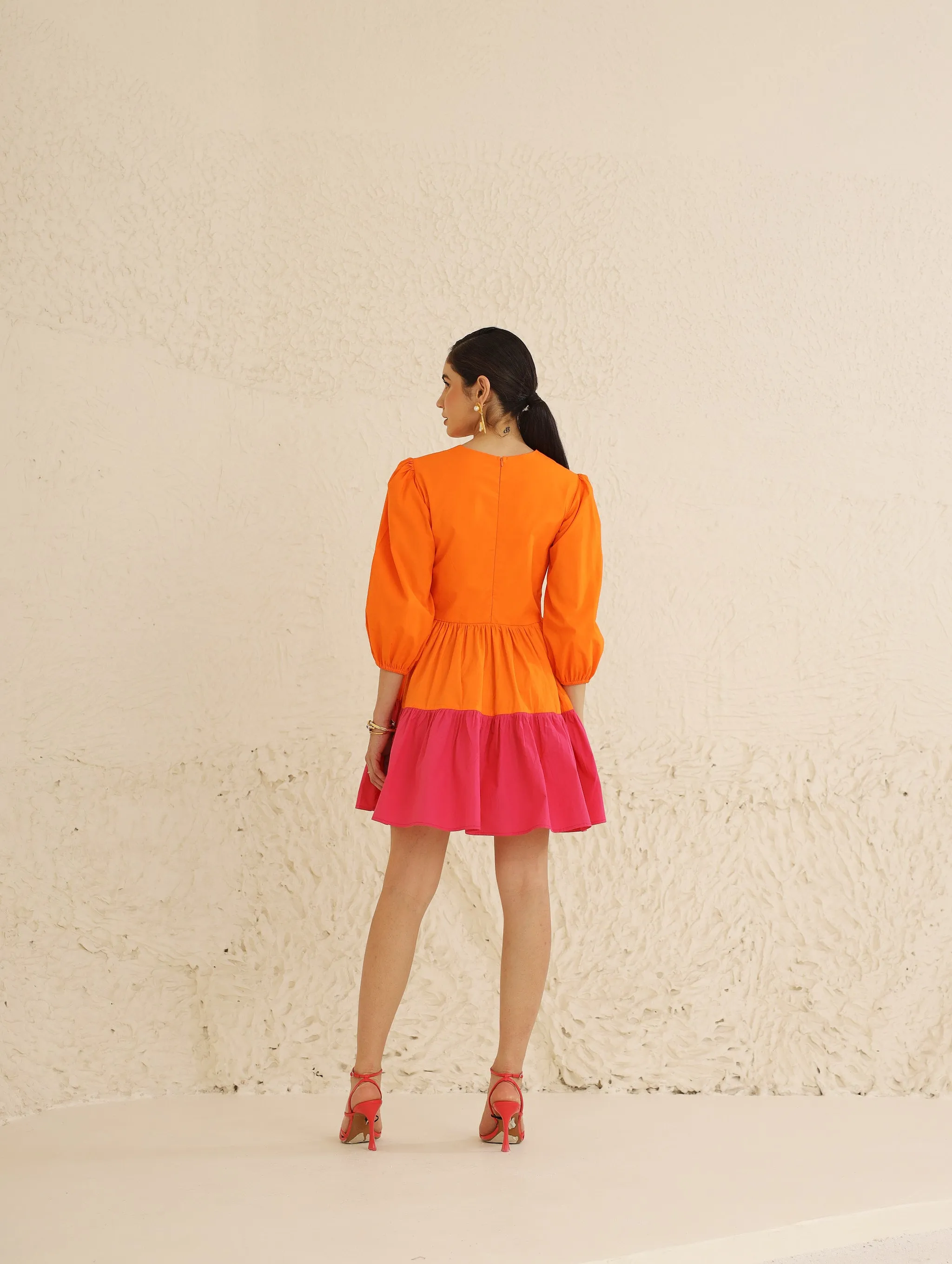 Flair Dress (Orange)