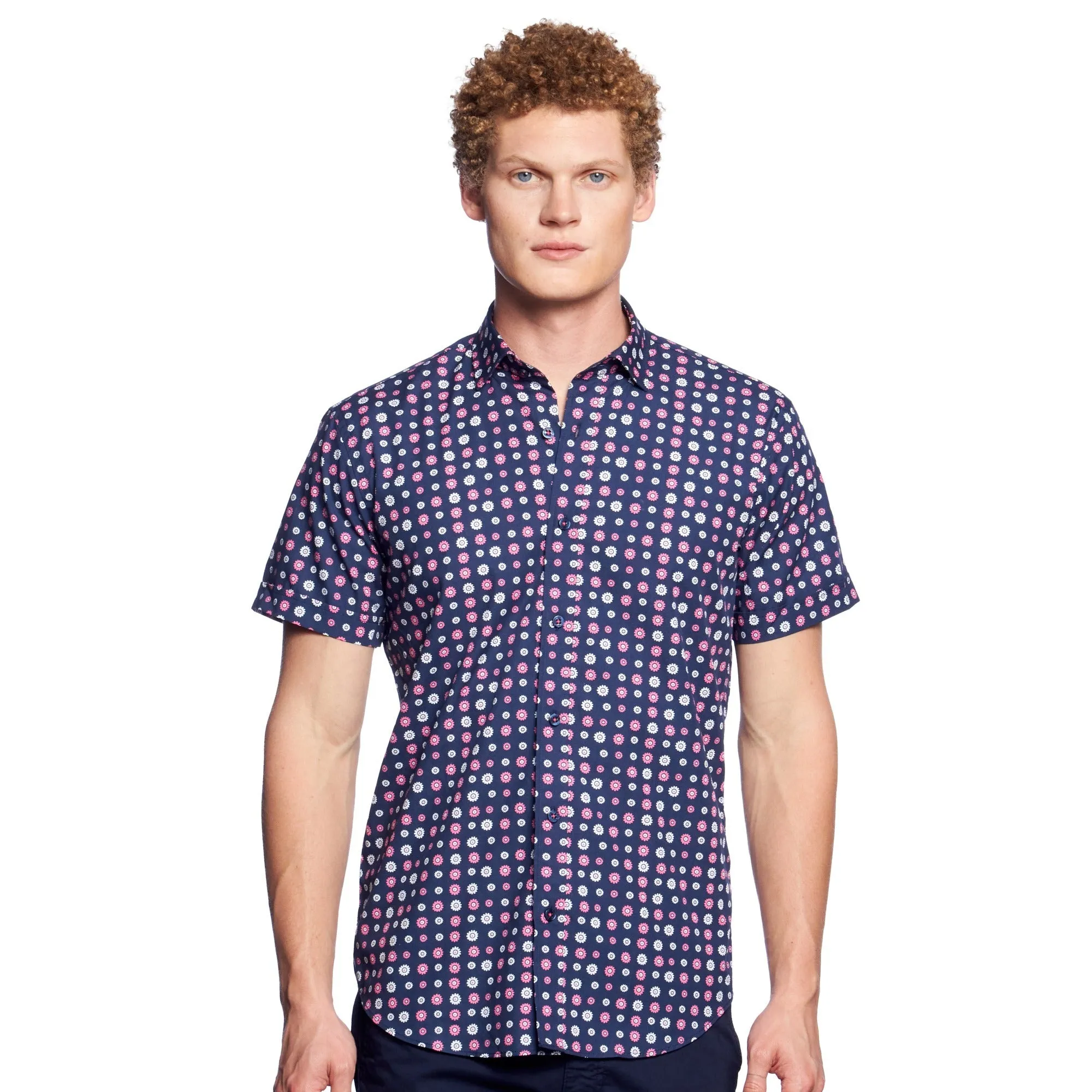 Flower Power Short Sleeve Button Down Shirt