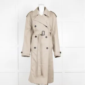 Frankie Shop Taupe Eugene Trench Coat