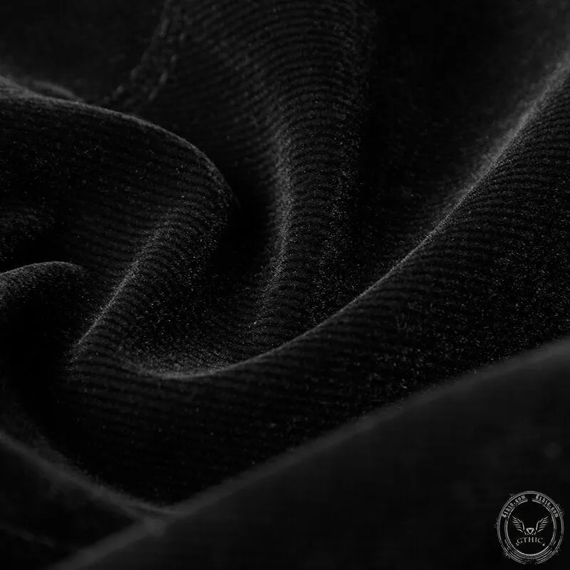 Gothic Scissor-tail Twill Velveteen Jacket