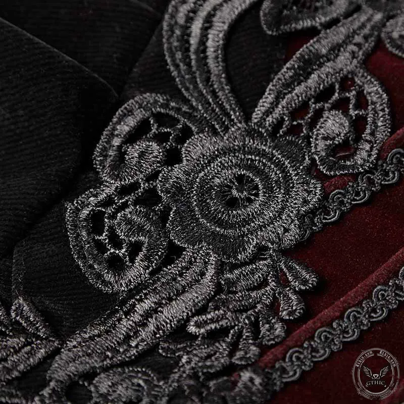 Gothic Scissor-tail Twill Velveteen Jacket