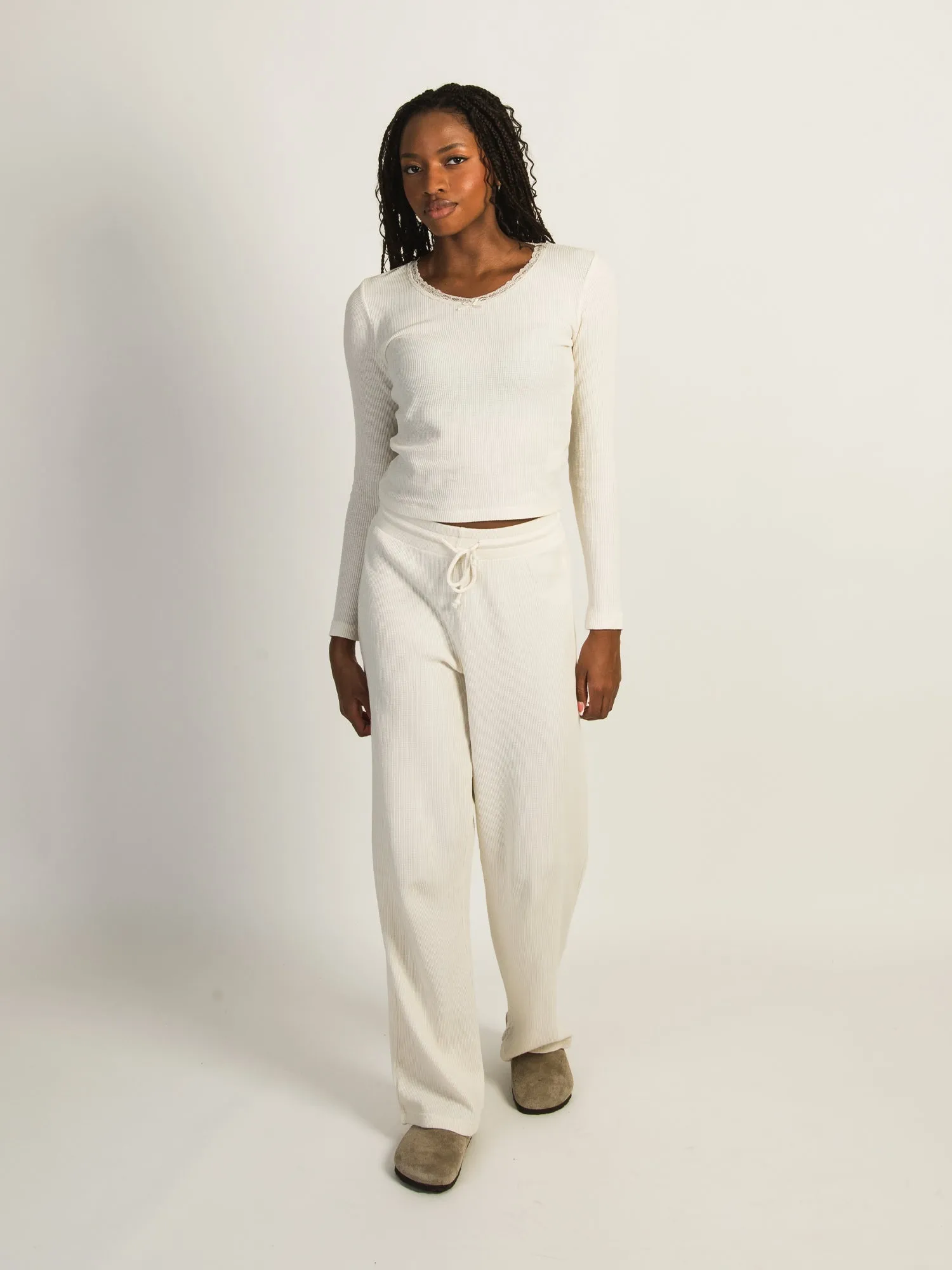 HARLOW WINNIE LOUNGE PANT - OFF WHITE