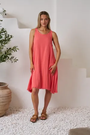 Harper Dress - Coral
