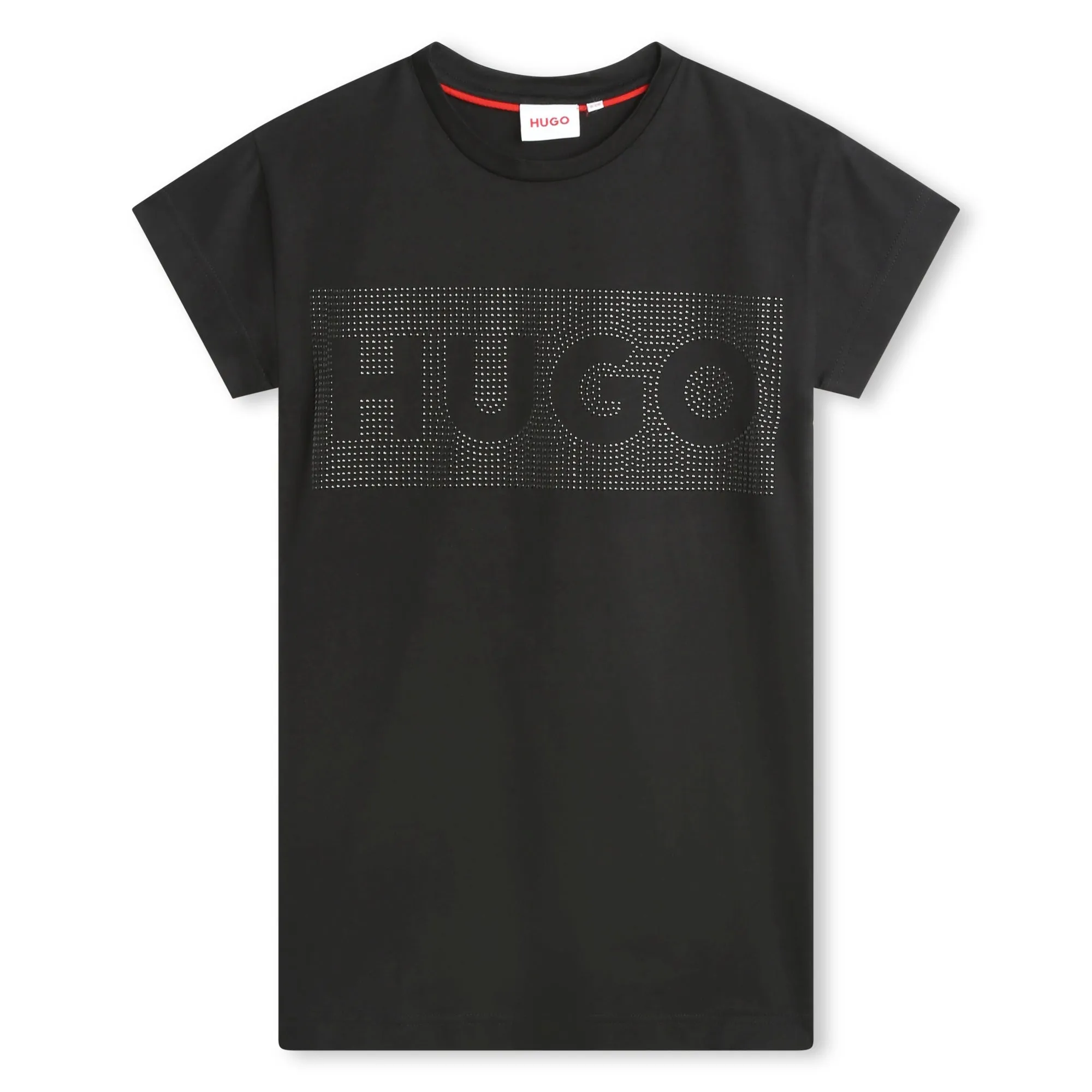 Hugo Kids Girls Short Sleeve Dress - Black