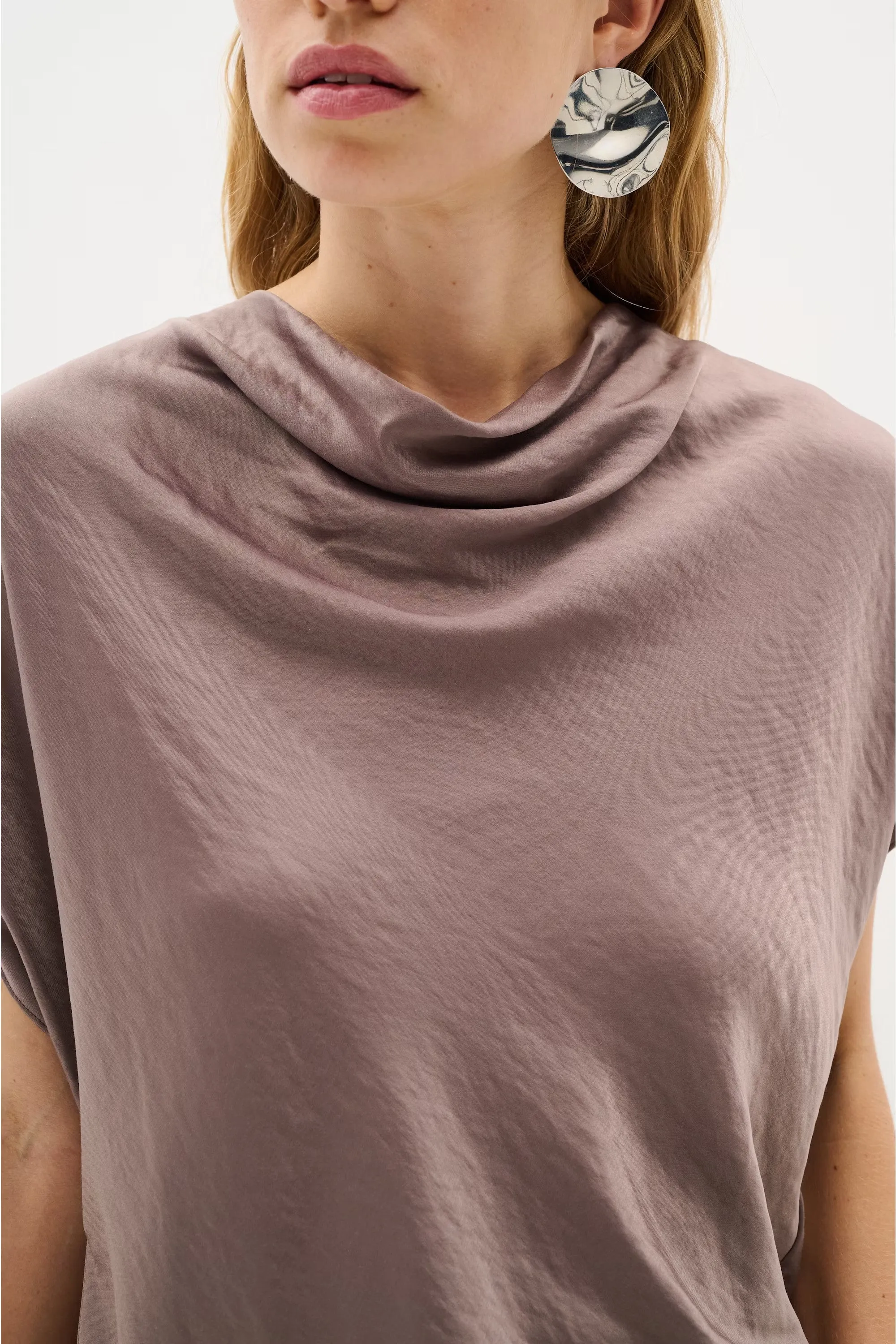 Inwear Celena Taupe Cowl Neck Top