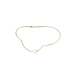 Iris Gold Plated Anklet w. Pearl