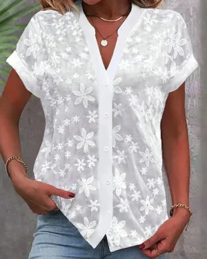 Joyce™ | White Floral Top