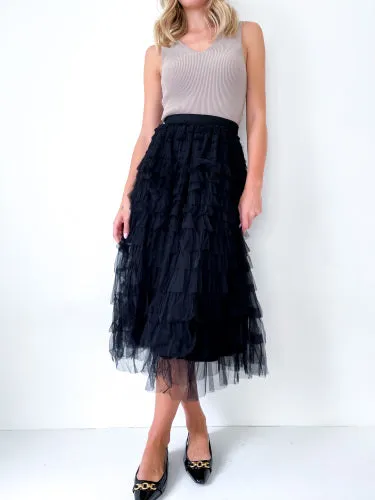 KELLY TULLE SKIRT - BLACK