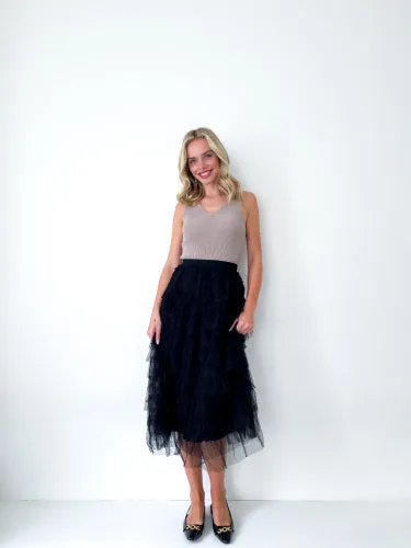KELLY TULLE SKIRT - BLACK
