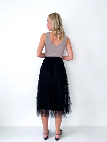 KELLY TULLE SKIRT - BLACK