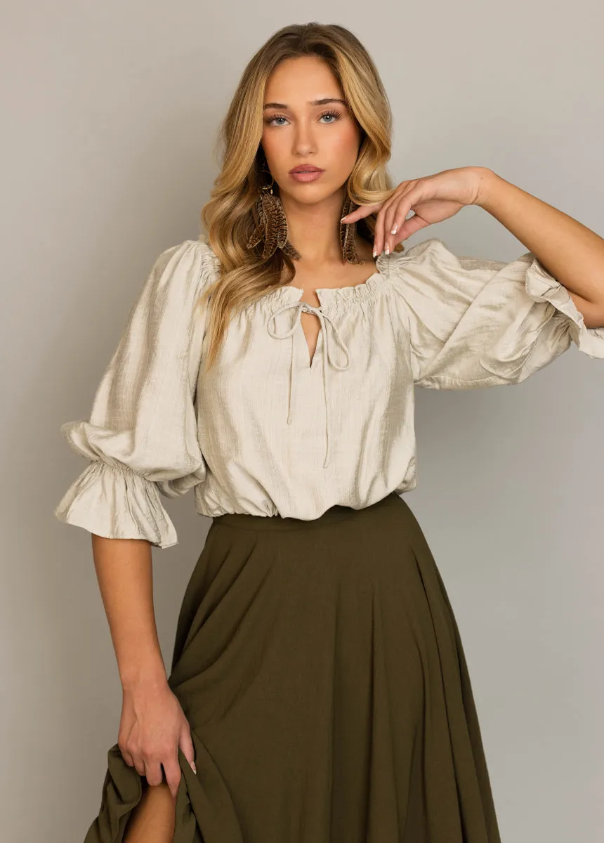 Kerra Top in Beige