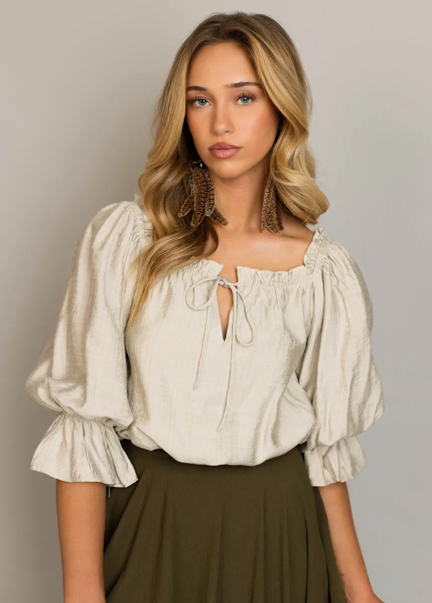 Kerra Top in Beige
