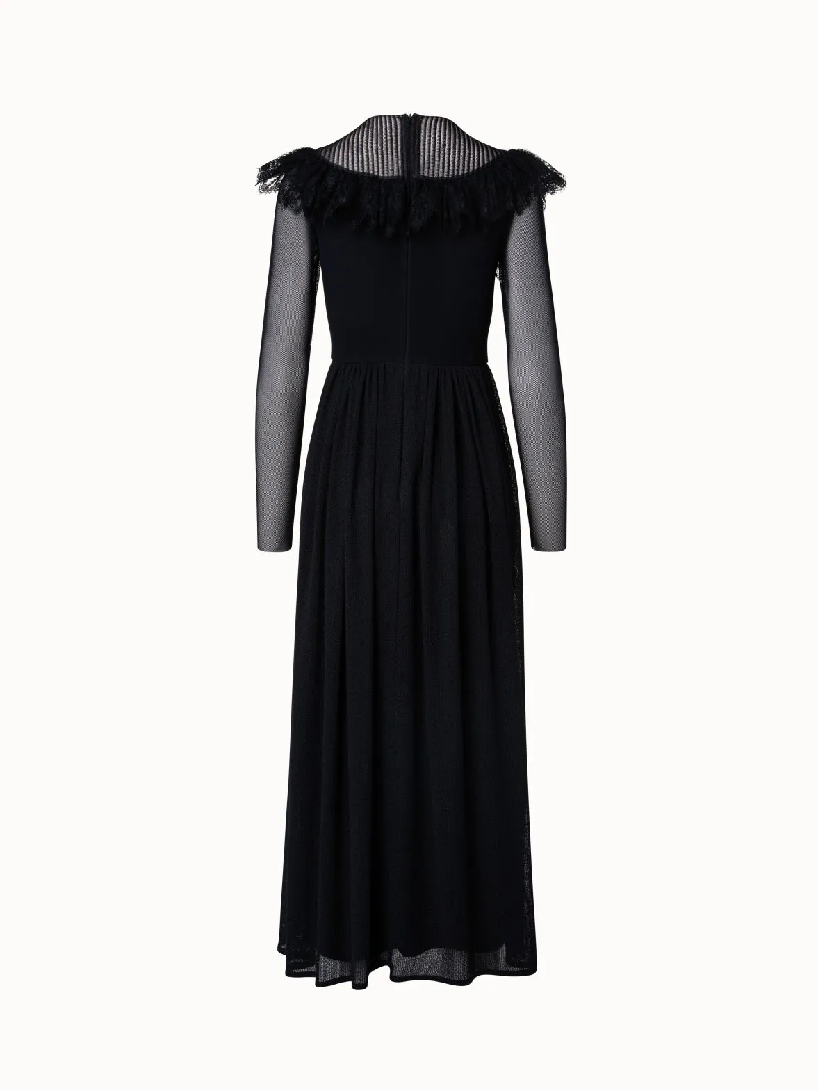 Lace Dress with Techno Grid Stretch Body