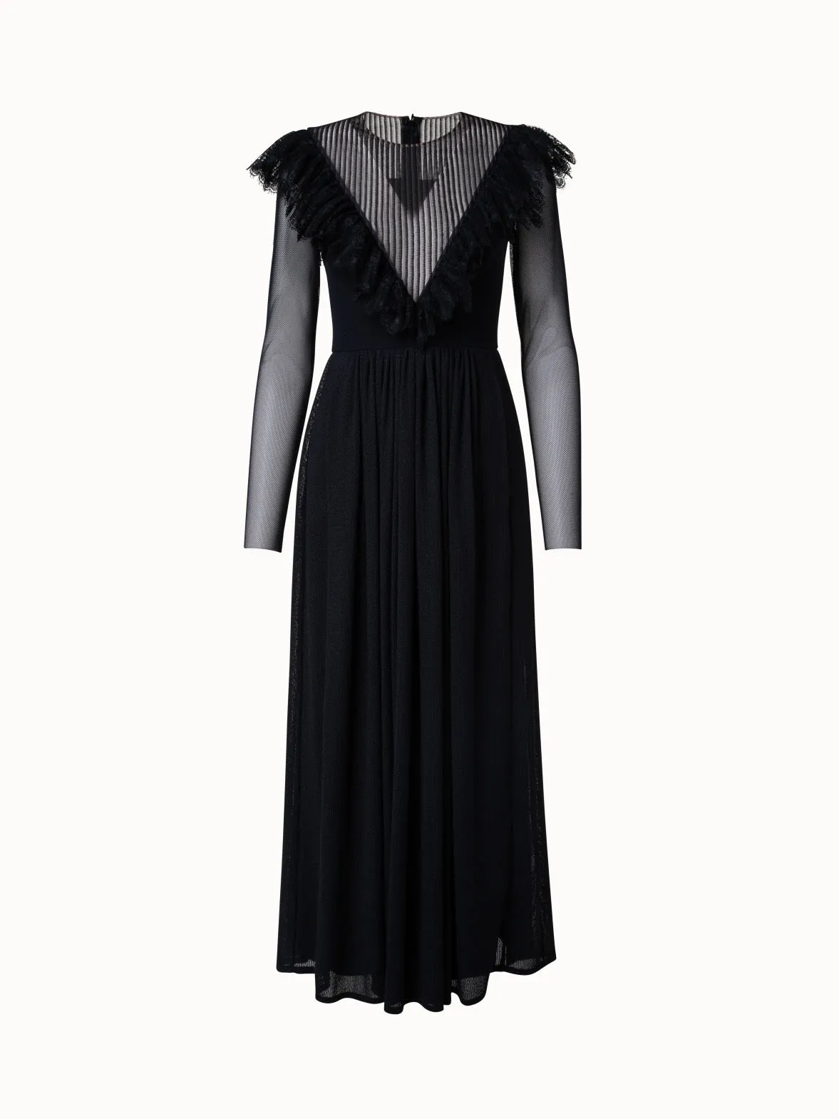 Lace Dress with Techno Grid Stretch Body