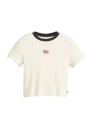 Levi's - GR Essential Sporty Tee - Mini Flag BW Egret/Pirate Black