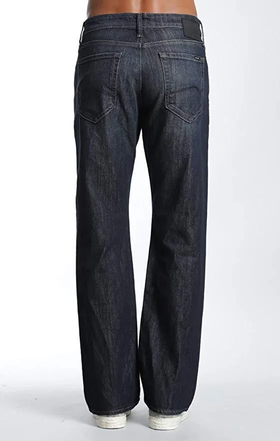 Mavi Men's Matt Size 30/32 Relaxed Fit Deep Stanford Straight Leg Jeans